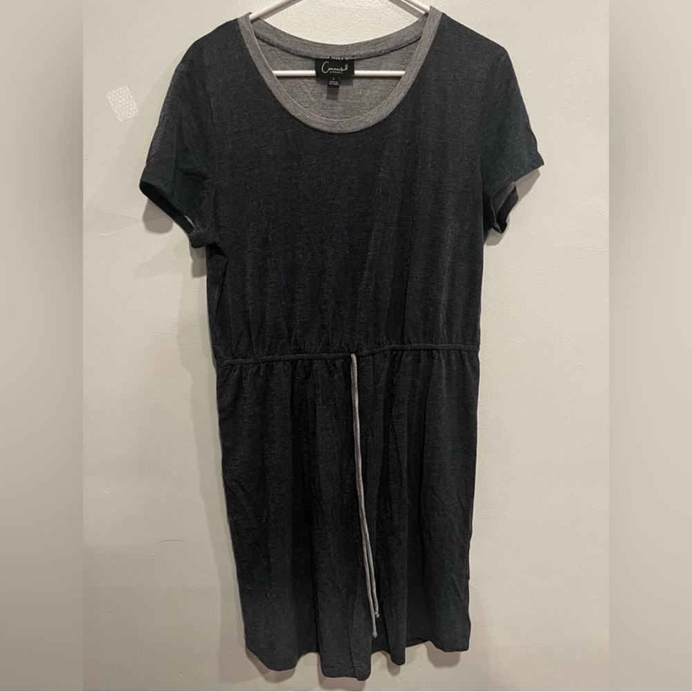 Navy T-Shirt Dress | Faux Drawstring Waist | Size L